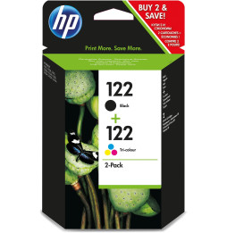 Cartouches d'encre noire/trois couleurs HP 122 (kit Combo) (CR340HE)