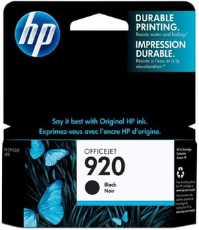 HP 920 Noir - Cartouche d'encre HP d'origine (CD971AE)