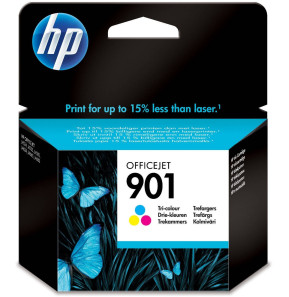 Cartouche d'encre trois couleurs HP 901 Officejet (CC656AE)