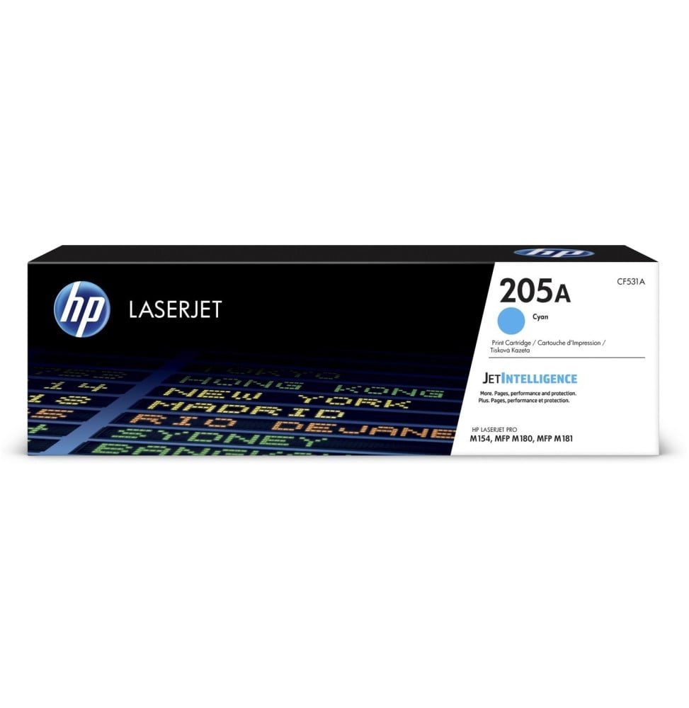 Cartouche de toner HP 205A LaserJet Cyan - Cartridge 900 (CF531A) Cartouche de toner HP 205A LaserJet Cyan - Cartridge 900 (CF531A)