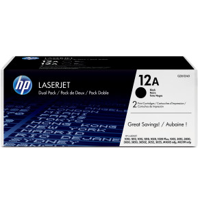 HP 12A pack de 2 toners LaserJet noir authentiques (Q2612AF)