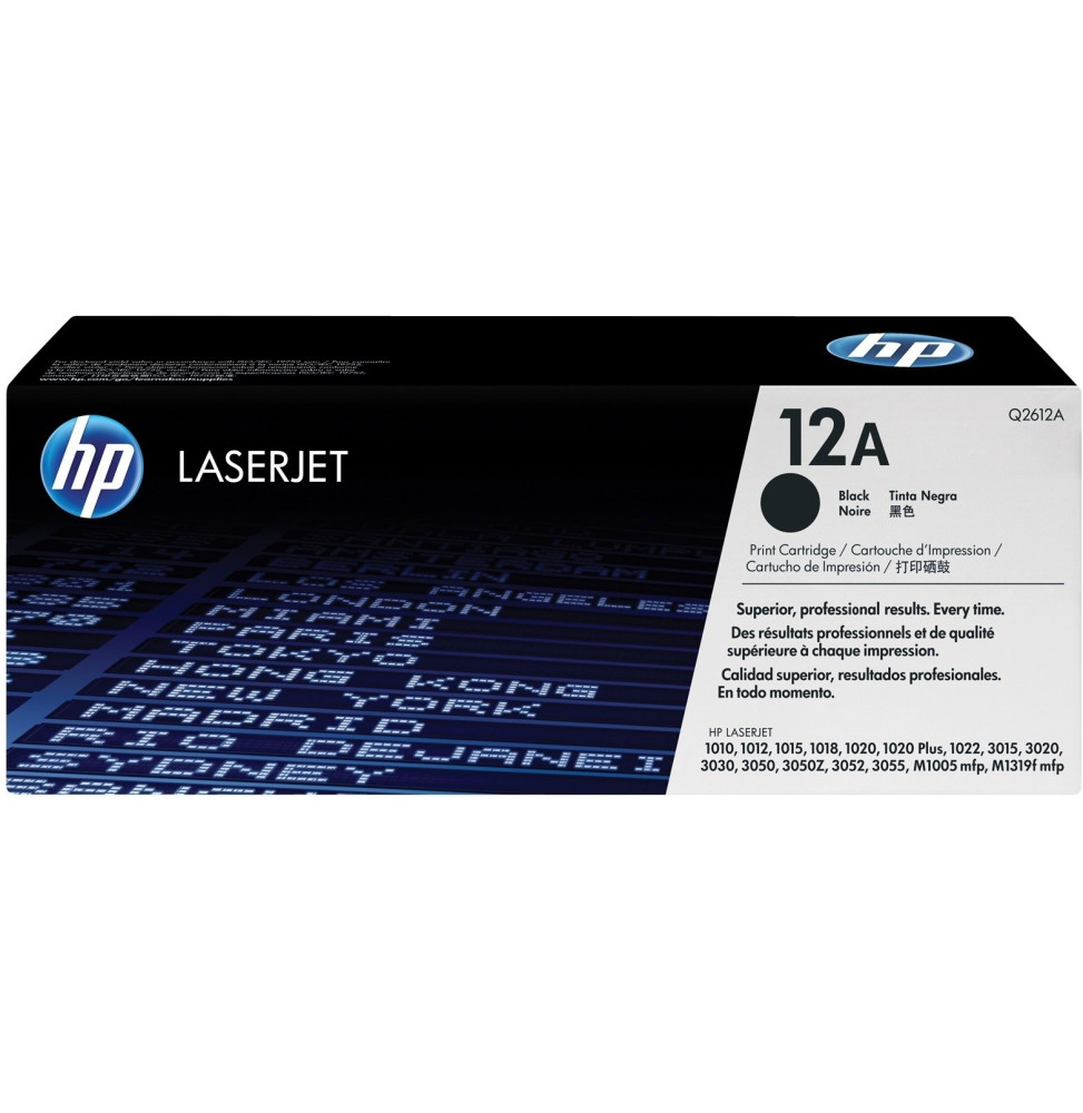 Cartouche d'encre noire HP LaserJet 12A (Q2612A)