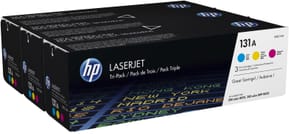 HP 131A Cyan/Magenta/Jaune (U0SL1AM) - Pack de 3 toners couleur HP LaserJet d'origine