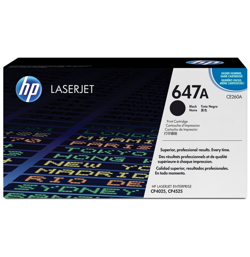 HP 647A Noir (CE260A) - Toner HP LaserJet d'origine HP 647A Noir (CE260A) - Toner HP LaserJet d'origine