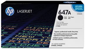 HP 647A Noir (CE260A) - Toner HP LaserJet d'origine