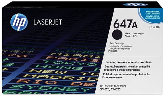 HP 647A Noir (CE260A) - Toner HP LaserJet d'origine