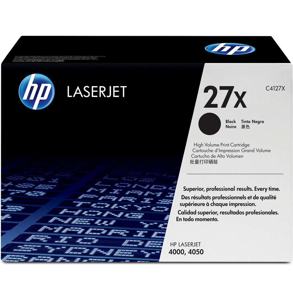 Cartouche d'impression noire HP LaserJet 27X (C4127X)