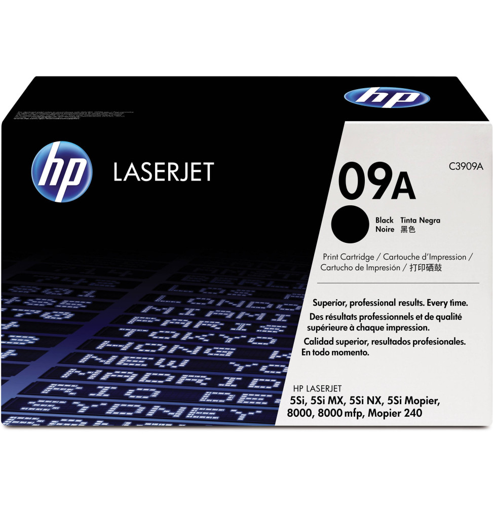 Cartouche d'impression noire HP LaserJet 09A (C3909A)