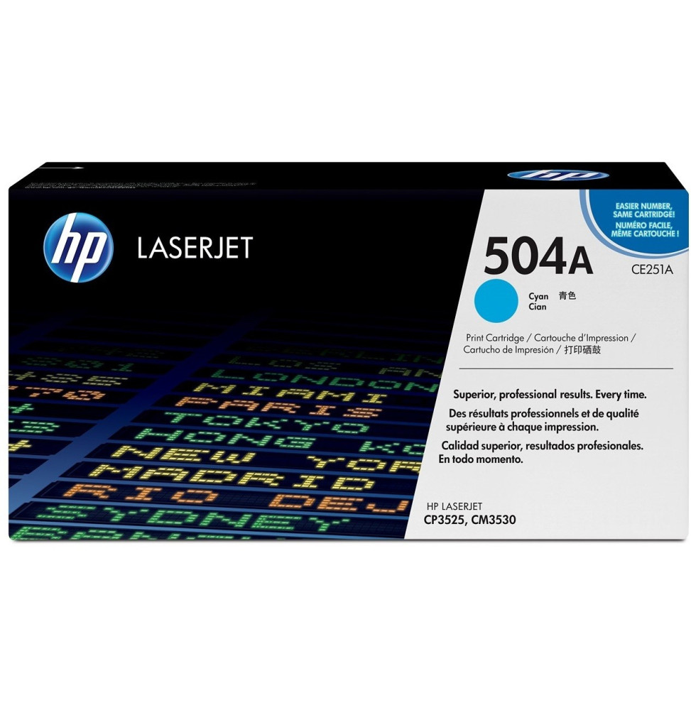 Cartouche d'impression cyan HP Color LaserJet CE251A (CE251A) Cartouche d'impression cyan HP Color LaserJet CE251A (CE251A)