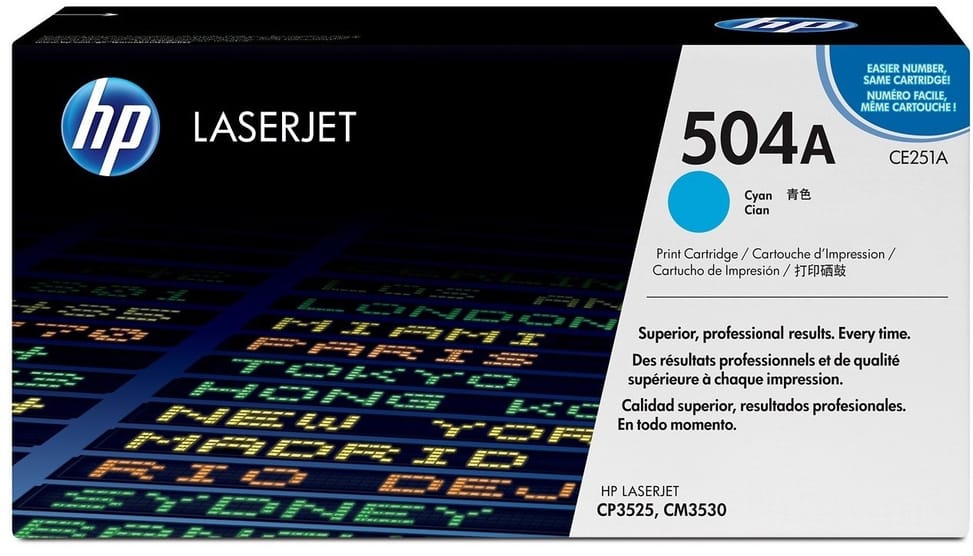 HP 504A Cyan (CE251A) - Original HP LaserJet Toner — image 1