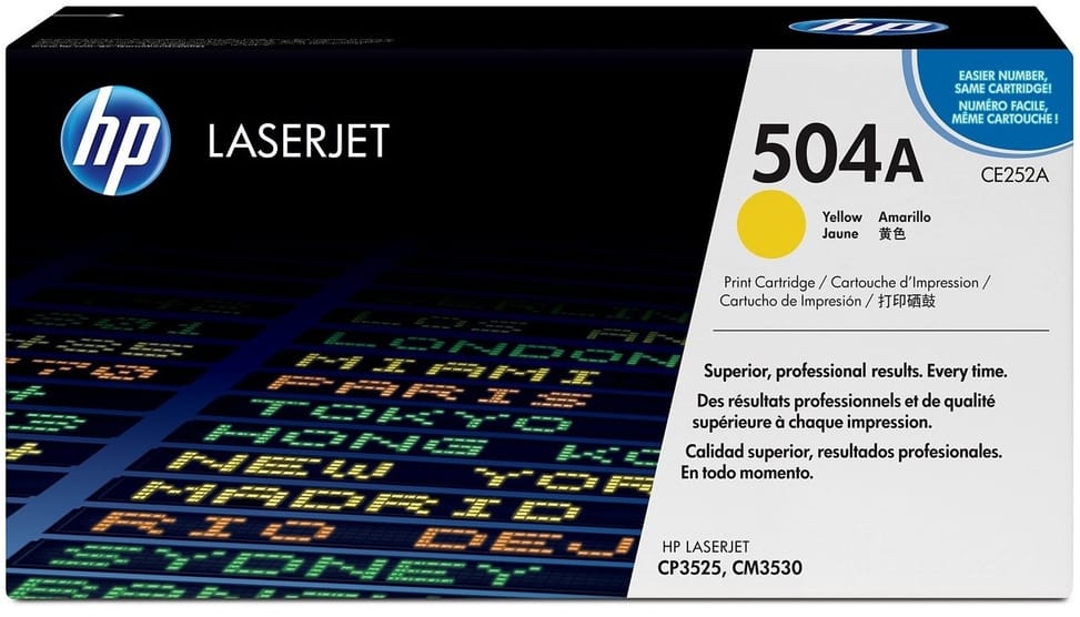 HP 504A Yellow (CE252A) - Original HP LaserJet Toner — image 1