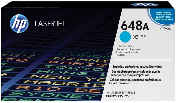 HP 648A Cyan (CE261A) - Toner HP LaserJet d'origine