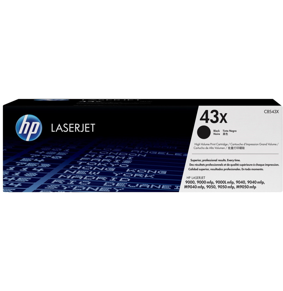 Cartouche d'impression noire HP LaserJet 43X (C8543X)