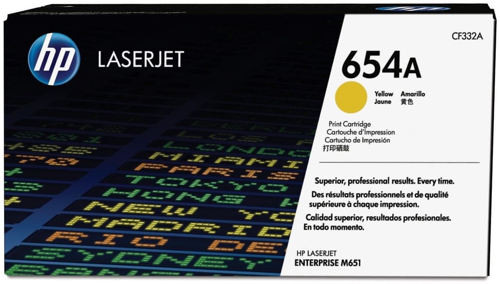 HP 654A Yellow (CF332A) - Original HP LaserJet Toner — image 1