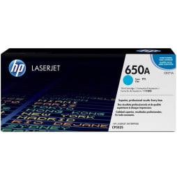 Cartouche de toner cyan HP LaserJet 650A (CE271A)