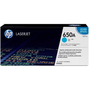 Cartouche de toner cyan HP LaserJet 650A (CE271A)