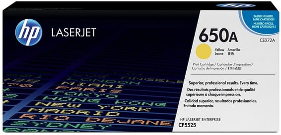 HP 650A Jaune (CE272A) - Toner HP LaserJet d'origine