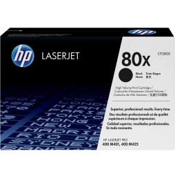 HP 80X Noir (CF280X) - Toner grande capacité HP LaserJet d'origine