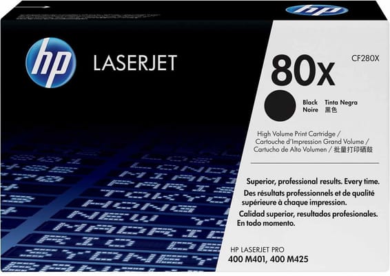 HP 80X Noir (CF280X) - Toner grande capacité HP LaserJet d'origine
