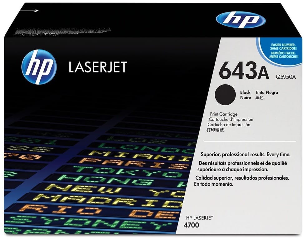 تونر HP LaserJet أصلي HP 643A أسود (Q5950A) — صورة 1