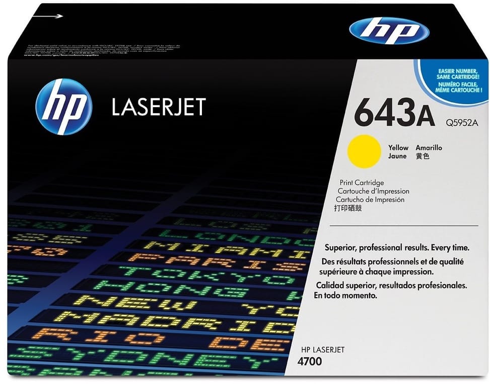 HP 643A Yellow (Q5952A) - Original HP LaserJet Toner — image 1