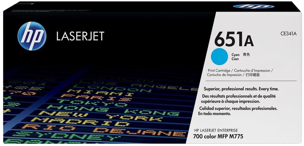 HP 651A Cyan (CE341A) - Original HP LaserJet Toner — image 1