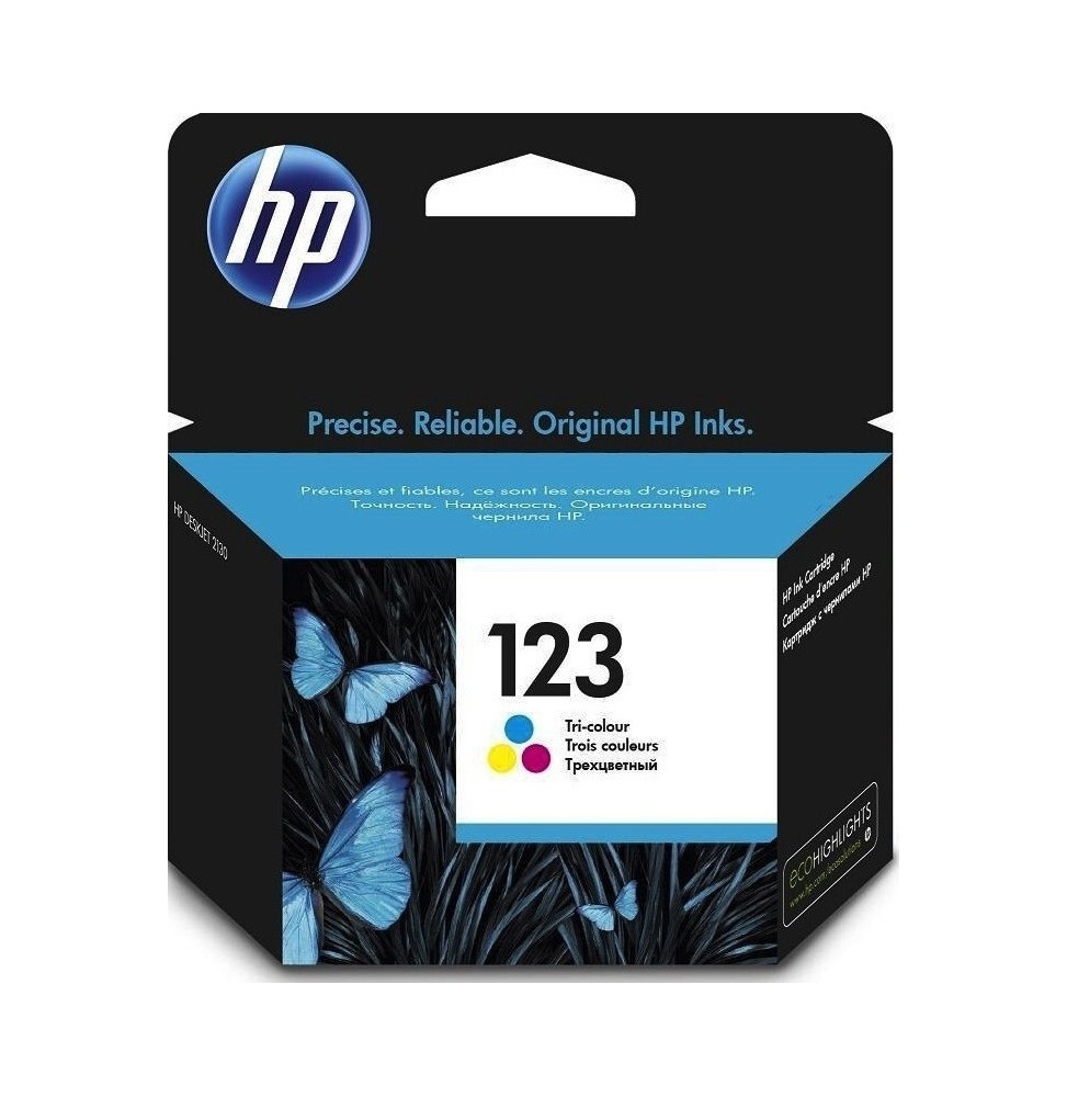HP 123 trois couleurs - Cartouche d'encre HP d'origine (F6V16AE)
