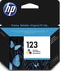 HP 123 trois couleurs - Cartouche d'encre HP d'origine (F6V16AE)