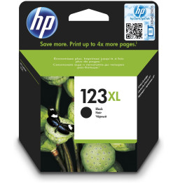 Cartouche d'encre noire grande capacité HP 123XL (F6V19AE)