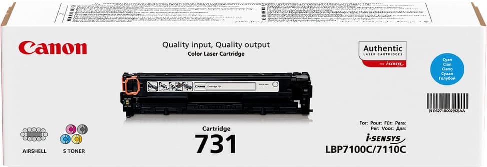 Canon 731 Cyan - Toner Canon d'origine (6271B002AA)