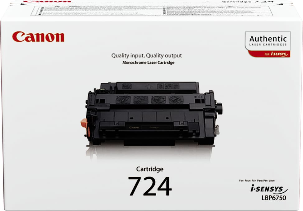Canon 724 Noir - Toner Canon d'origine (3481B002AA)