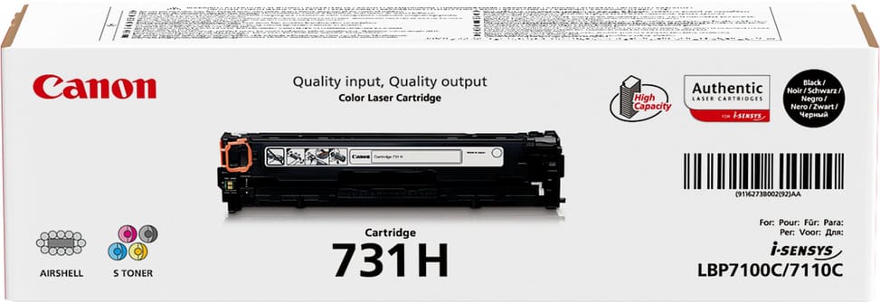 Canon 731H Noir - Toner Canon d'origine (6273B002AA)