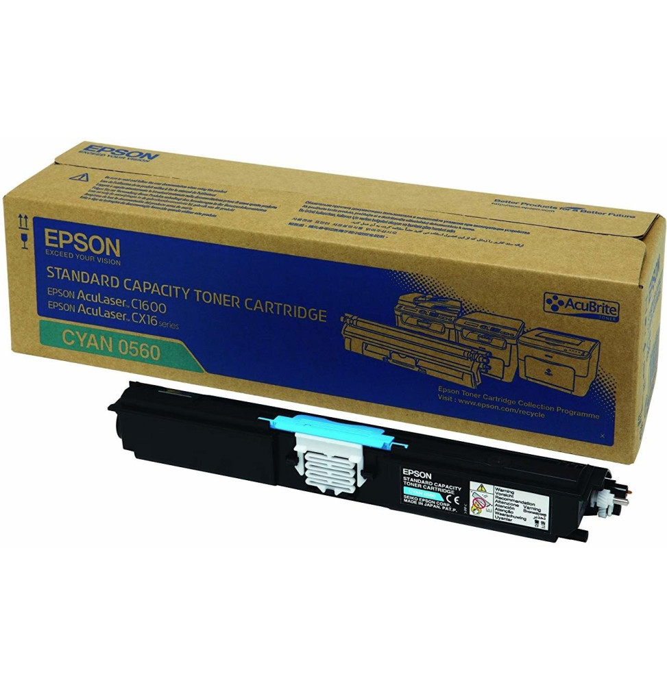Toner Epson Cyan Capacité Standard (1 600 pages) (C13S050560)