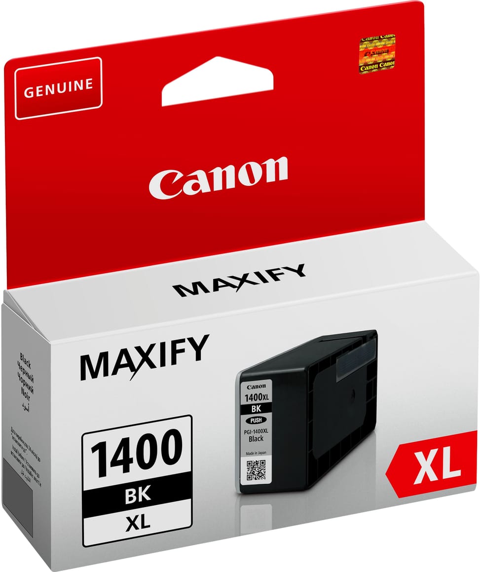 خرطوشة حبر Canon أصلية عالية الإنتاجية Canon PGI-1400XL BK أسود (9185B001AA) — صورة 1