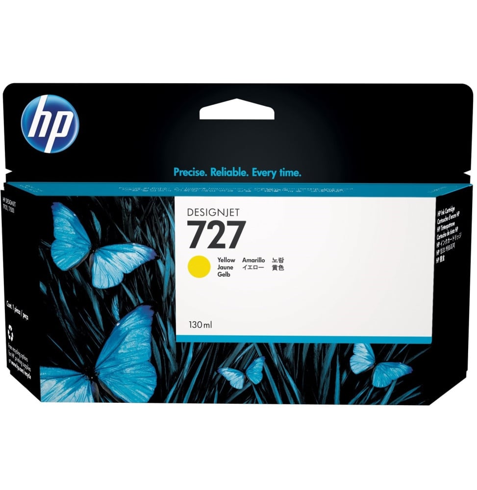 Cartouche d'encre jaune HP 727 Designjet - 130 ml (B3P21A) Cartouche d'encre jaune HP 727 Designjet - 130 ml (B3P21A)