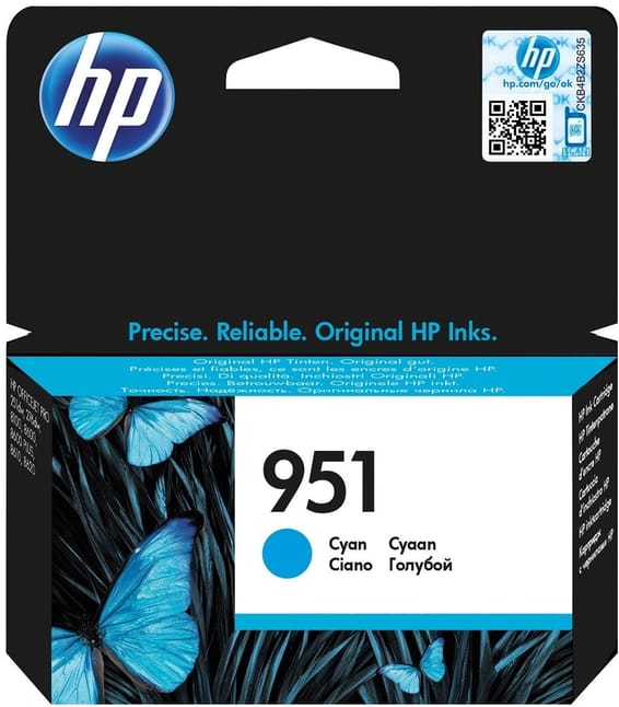 HP 951 Cyan - Cartouche d'encre HP d'origine (CN050AE)