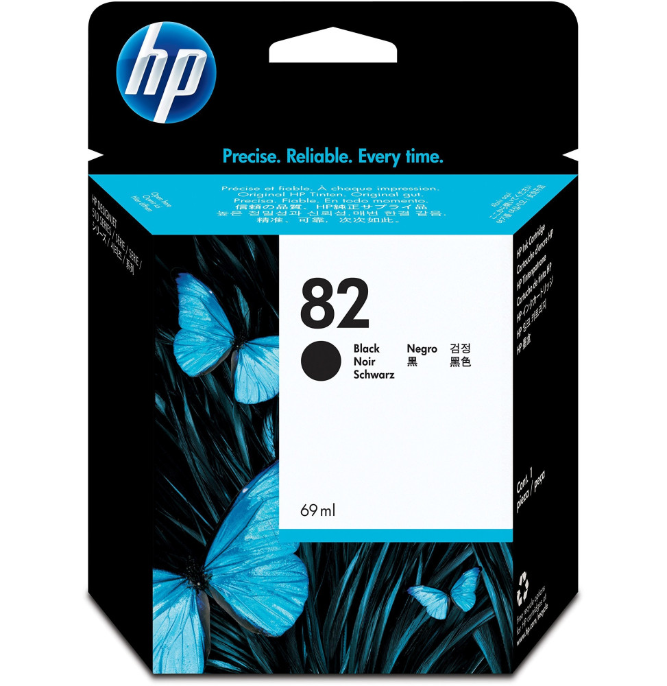 Cartouche d'encre noire HP 82 69 ml (CH565A)