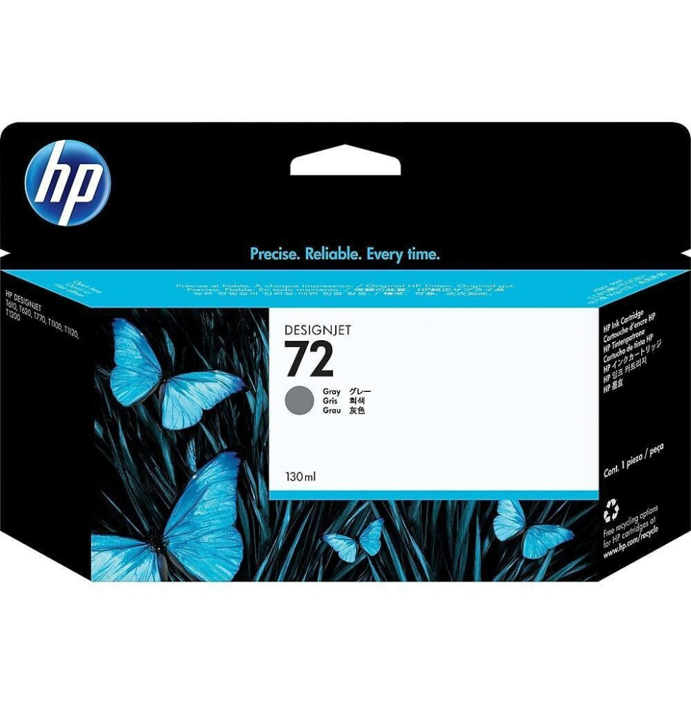 Cartouche d'encre grise HP 72 130-ml (C9374A) Cartouche d'encre grise HP 72 130-ml (C9374A)