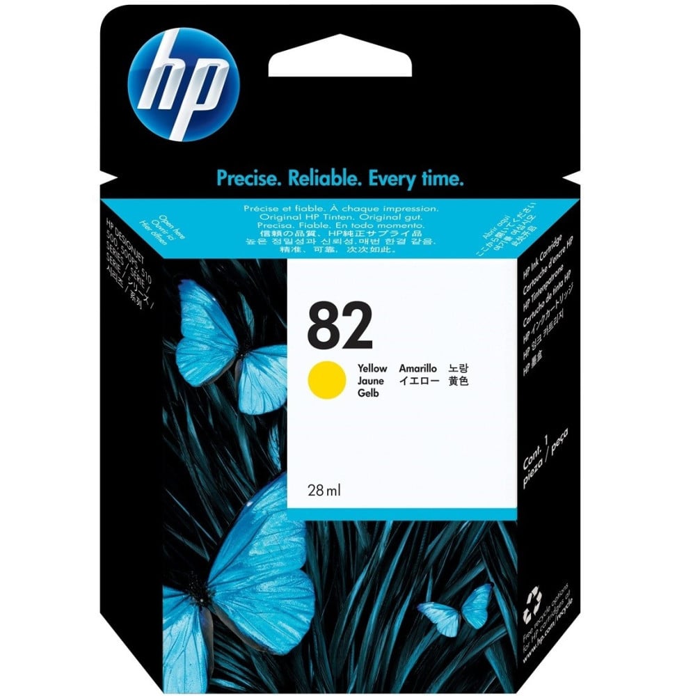Cartouche d'encre jaune HP 82 28 ml (CH568A)
