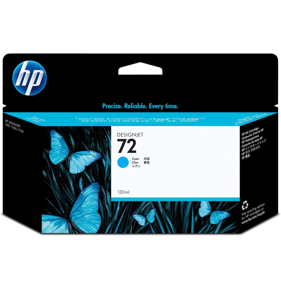 Cartouche d'encre cyan HP 72 130-ml (C9371A)