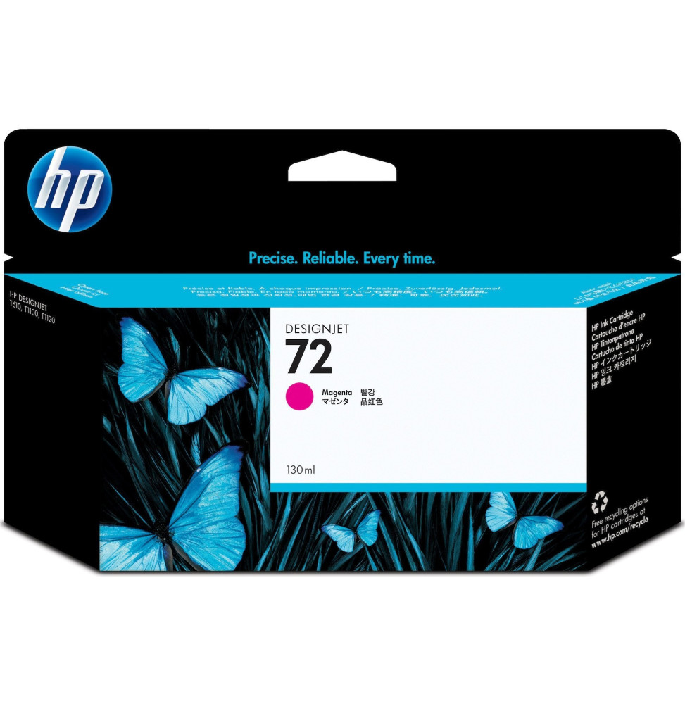 Cartouche d'encre magenta HP 72 130-ml (C9372A) Cartouche d'encre magenta HP 72 130-ml (C9372A)