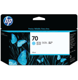 Cartouche d'encre cyan clair HP 70 130-ml (C9390A)