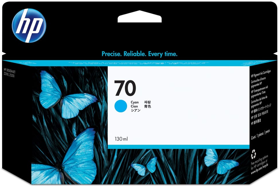 HP 70 Cyan - Original HP Ink Cartridge (C9452A) — image 1