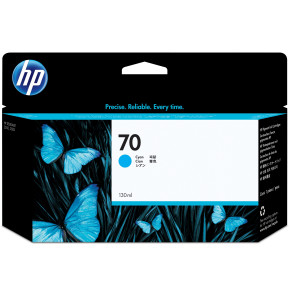 Cartouche d'encre cyan HP 70 130-ml (C9452A)