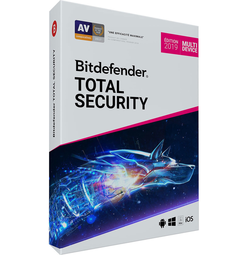 Bitdefender Total Security 2019 1 AN 3 PC