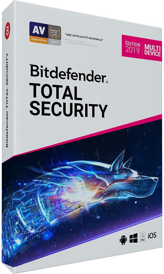 Bitdefender Total Security 2019 1 AN 3 PC