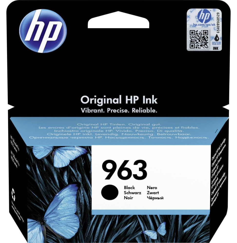 HP 963 Cartouche d'Encre Cyan Authentique (3JA23AE) pour HP OfficeJet Pro  9010 series / 9020 series