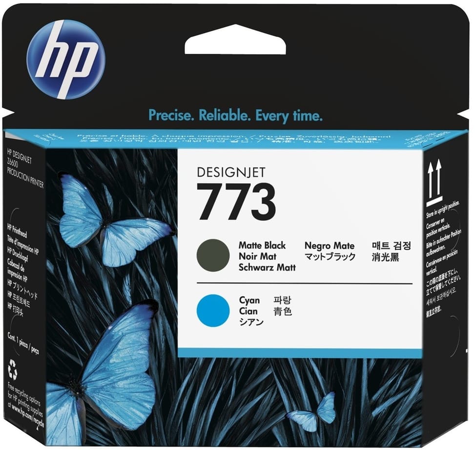 رأس طباعة HP أصلي HP 773 أسود مطفي/سماوي (C1Q20A) — صورة 1