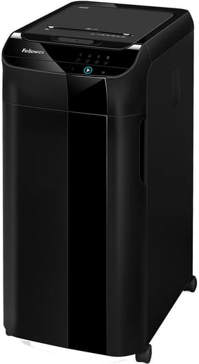 Destructeur Fellowes AutoMax™ 350C — Sécurité P-4 · 68 L · chargeur auto 350 feuilles