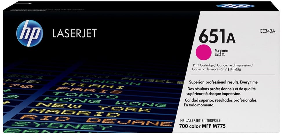 تونر HP LaserJet أصلي HP 651A أرجواني (CE343A) — صورة 1